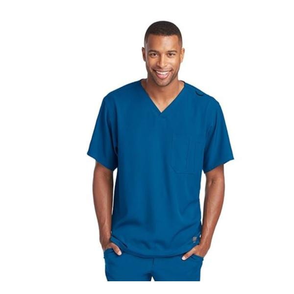 Skechers Scrub Top V-Neck 1 Pocket Large New Royal Mens Ea