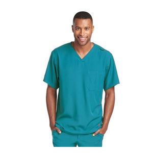 Skechers Scrub Top V-Neck 1 Pocket X-Large Teal Mens Ea