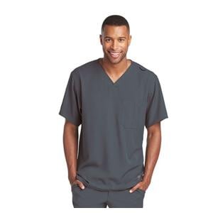 Skechers Scrub Top V-Neck 1 Pocket Medium Pewter Mens Ea