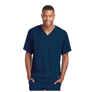 Skechers Scrub Top V-Neck 1 Pocket 2X Large Navy Mens Ea