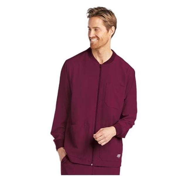 Skechers Warm-Up Jacket 3 Pockets Long Sleeves X-Small Wine Mens Ea