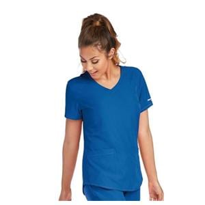 Skechers Scrub Scrub Top V-Neck 3 Pockets X-Small New Royal Womens Ea