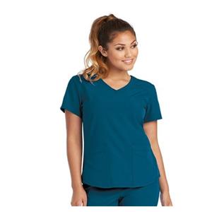 Skechers Scrub Scrub Top V-Neck 3 Pockets 2X Large Bahama Womens Ea