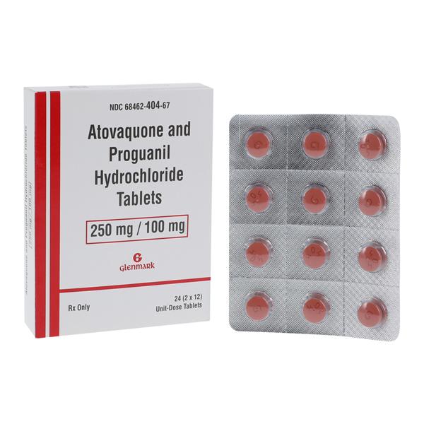 Atovaquone/Proguanil Tablets 250mg/100mg Unit Dose 24/Pk