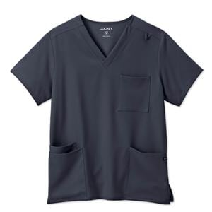 Jockey Scrub Scrub Top V-Neck 4 Pockets Medium Charcoal Unisex Ea