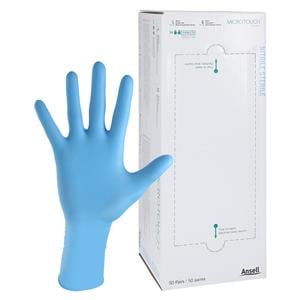 MICRO-TOUCH Nitrile Exam Gloves Large Extended Blue Sterile