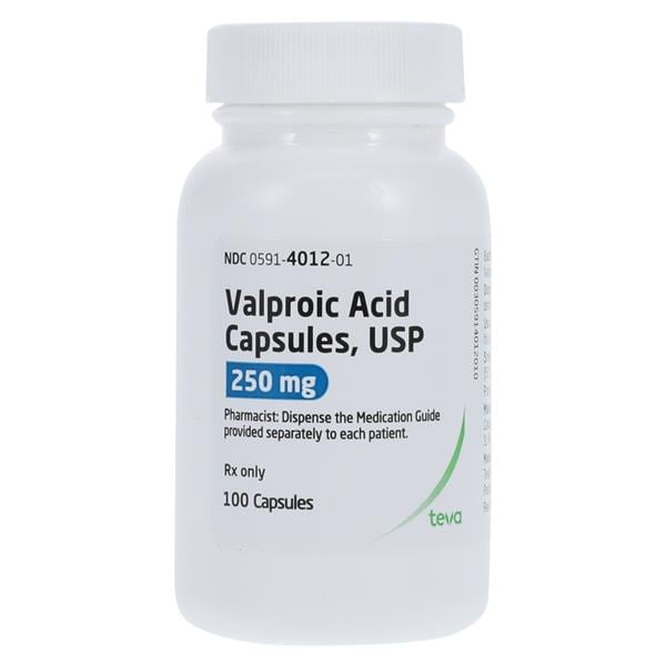 Valproic Acid Capsules 250mg Bottle 100/Bt