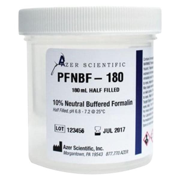 Neutral Buffer Formalin Fixative Solution Prefilled Formalin 10% 180mL 50/Ca