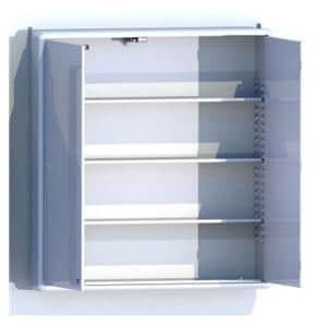 Medserve Narcotics Cabinet New Hinged Door Aluminum/Steel White Ea