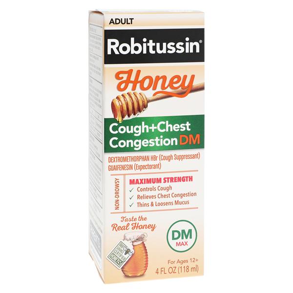 Robitussin Honey DM Adult Cgh/Cngstn Liquid 20/400mg Maximum Strength 4oz/Bt