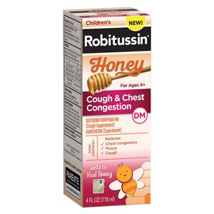 Robitussin Honey DM Children Cough/Congestion Liquid 10/100mg 4oz/Bt