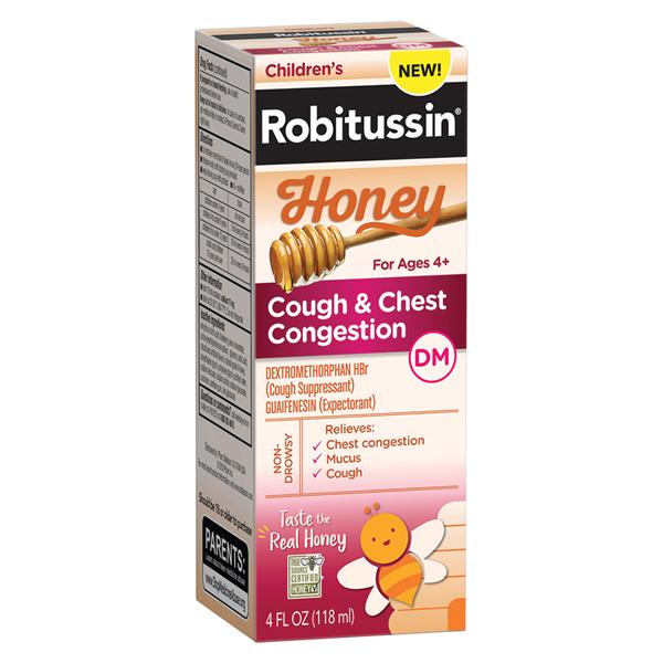 Robitussin Honey DM Children Cough/Congestion Liquid 10/100mg 4oz/Bt