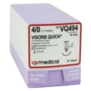 Visorb Suture 4-0 18" Polyglycolic Acid Braid P-3 White 12/Bx