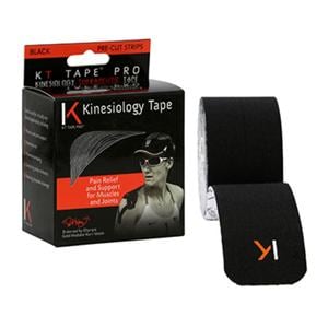 KT Pro Kinesiology Tape Synthetic Fiber 2"x20' Black ea