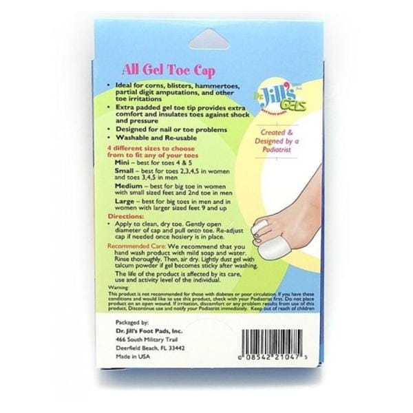 Dr. Jill's All Gel Cap Toe Large Ea