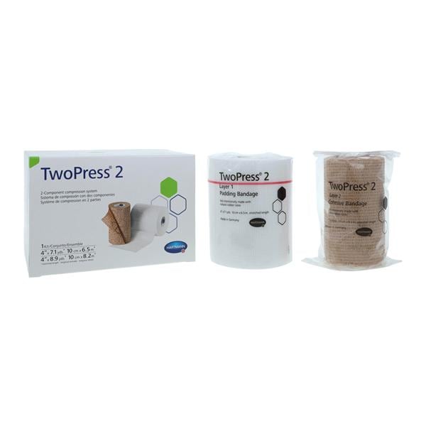 TwoPress 2 Compression System Cotton 2 Layer Tan/White 8/Ca