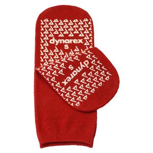 Slipper Socks Polyester/Spandex Red Small Disposable 48/Ca