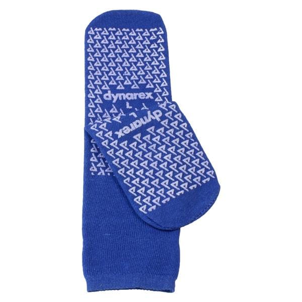 Slipper Socks Polyester/Spandex Blue Large Disposable 48/Ca