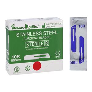 Stainless Steel Sterile Dermaplane Butter Blade 10R 100/Bx