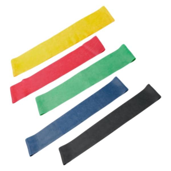 Can-Do Exercise Resistance Band 15" Yellow/Red/Green/Blue/Black