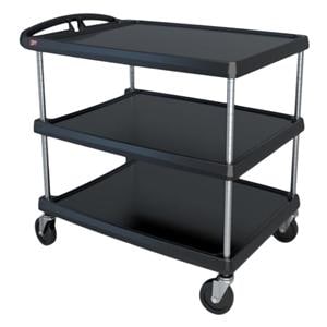 Utility Cart 28x40x36" Gray Polymer 5" Casters 400lb Cap Each Ea