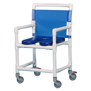 Shower/Commode Chair 350lb Capacity Adult 4" Casters/2 Locking Midsize