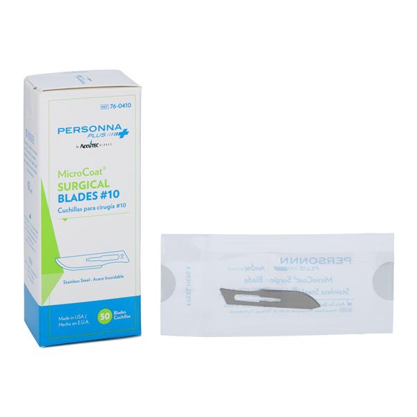 Personna Plus Steel Sterile Blade Size 10 Disposable 50/Bx