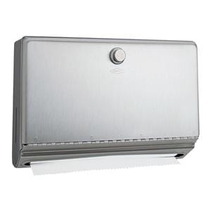 Towel Dispenser C-Fold Satin Stainless Steel Wall Mounted Ea