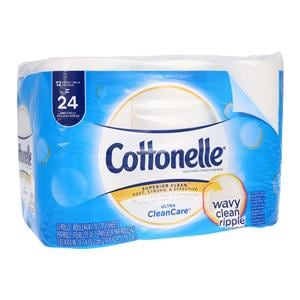 Cottonelle Soft Bath Bathroom Tissue White 1 Ply 12/Bg