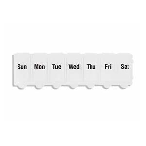 Pill Box 6-3/4x1x1" Weekly Ea