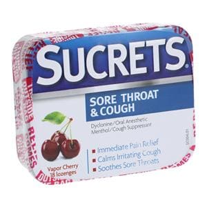 Sucrets Lozenges Vapor Cherry 18/Bx