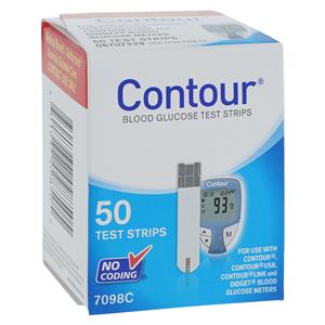 Contour Blood Glucose Test Strips CLIA Waived 50/Bx