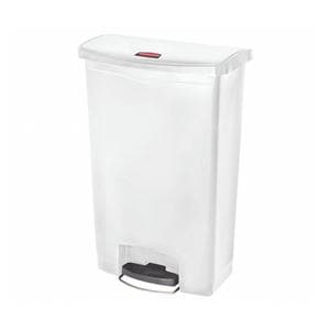 Wastebasket Container Slim Jim Resin 24gal Step-On Hinged Retainer Bands Ea