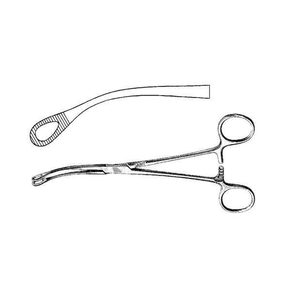 Jarit Laufe OB GYN Forcep Curved 8" Stainless Steel Ea