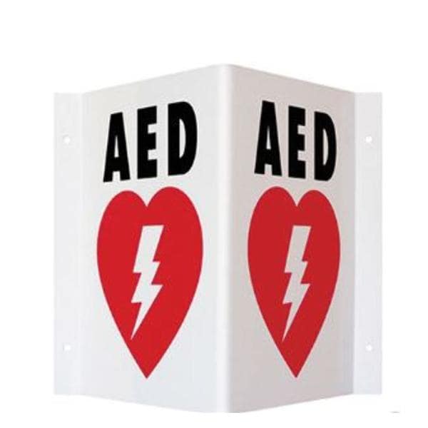 HeartStation AED Sign New Plastic 10/Pk