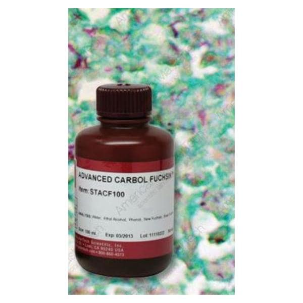 Stain Solution Carbol Fuchsin 125mL For Histology Bottle Ea