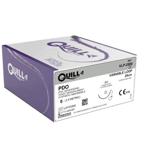 Quill Device 0 20cm Polydioxanone Monofilament SH Violet 12/Bx