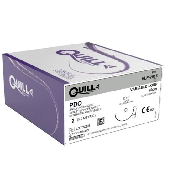 Quill Device 2 20cm Polydioxanone Monofilament CT-1 Violet 12/Bx