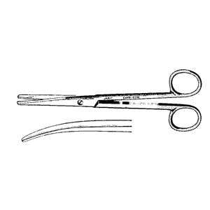 Mayo Scissor Curved 6" Ea