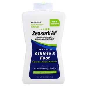 Zeasorb AF Powder Miconazole Nitrate 2% 2.5oz/Bt, 12 BT/CA