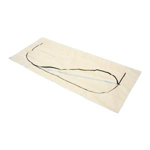 EnviroMed-Bag Body Bag 8 MIL 40x96" White Curved Zipper Plastic 12/Ca