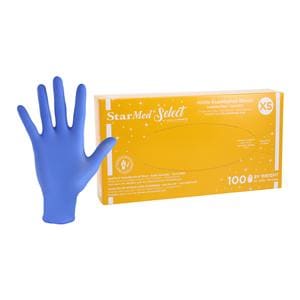 StarMed Select Nitrile Exam Gloves X-Small Periwinkle Non-Sterile, 10 BX/CA