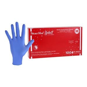 StarMed Select Nitrile Exam Gloves Medium Periwinkle Non-Sterile, 10 BX/CA