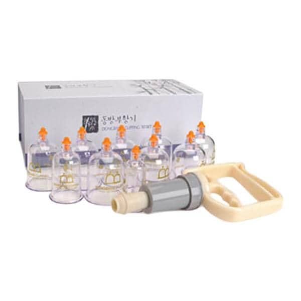 Deluxe Cupping Set Plastic With Pistol Grip Hand Pump