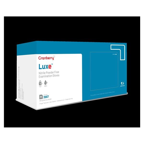 Luxe Nitrile Exam Gloves X-Large Azure Blue Non-Sterile