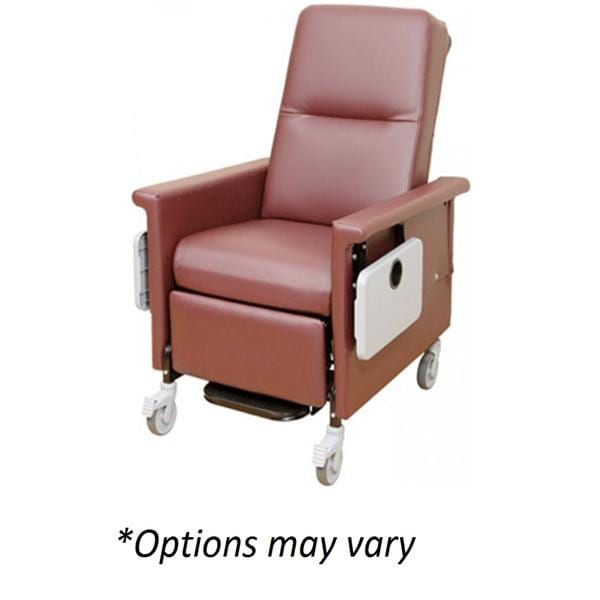 54 Series Clinical Transport Recliner Steel Frame 300lb Capacity Man PblGry Ea