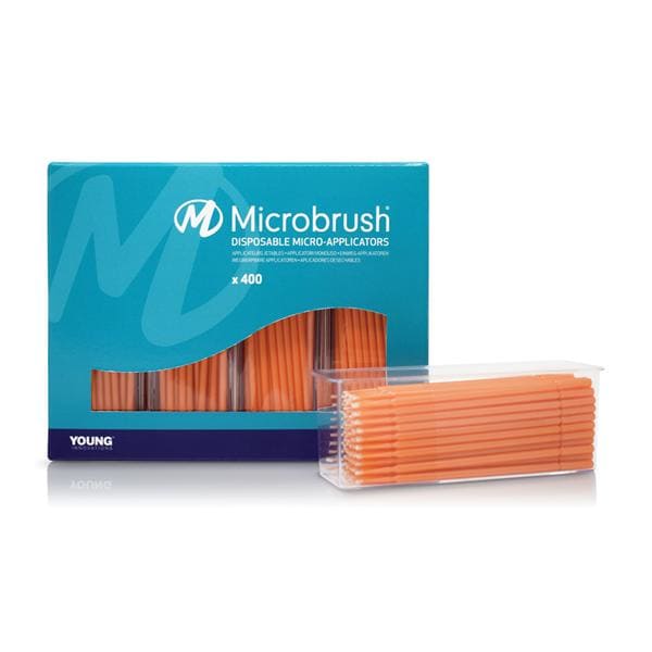 Microbrush Plus Bendable Micro Applicator Orange 400/Pk