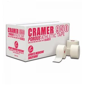 950 Porous Trainers Tape Cotton/Zinc Oxide 2"x15yd White Non-Sterile 24/Ca