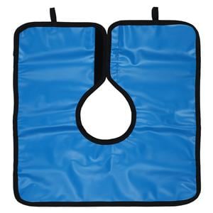 Cling Shield Lead-Free X-Ray Apron Panoramic Poncho Adult Slate Blue w/o Coll Ea