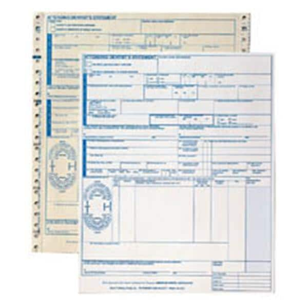 Insurance Claim Forms 2-Part Continuous 8.5 in x 11 in White 1000/Pk, 1 PK/CA